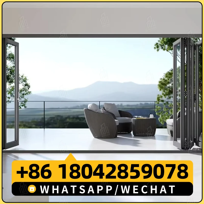 Высококачественная перегородка безрамное закаленное стекло складная дверь цена