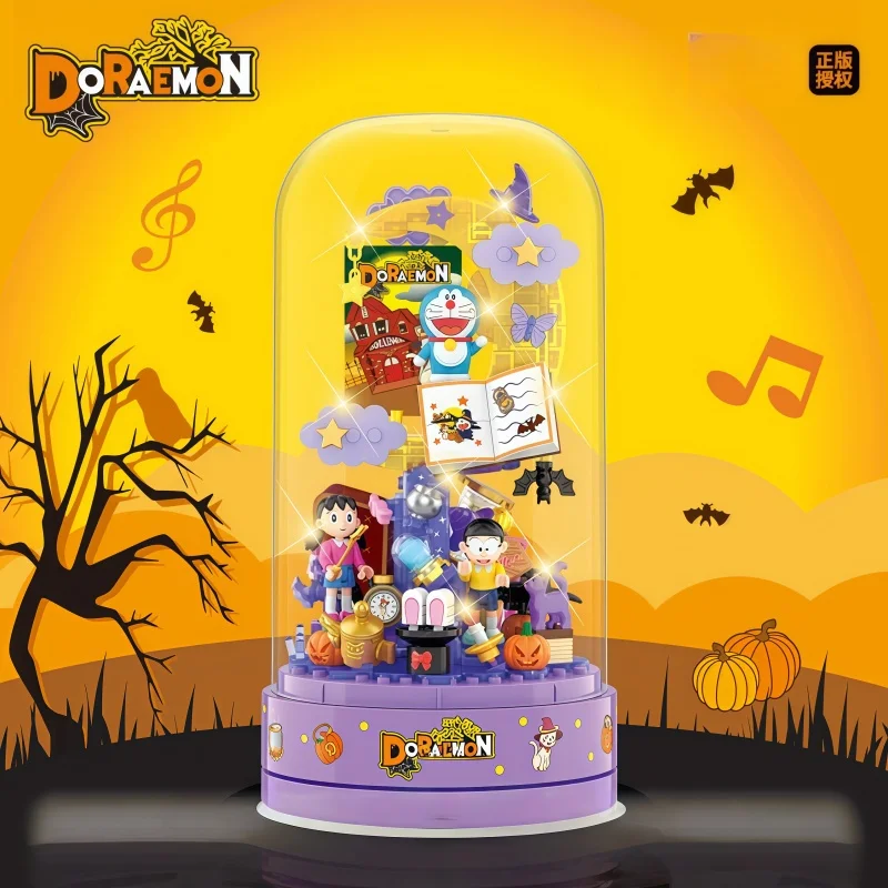 Фото Doraemon в сборе, фигурки с подсветкой, игрушки, аниме, кавайный орнамент, фигурки, декор, модель из ПВХ, игрушка, статуя, подарки №1