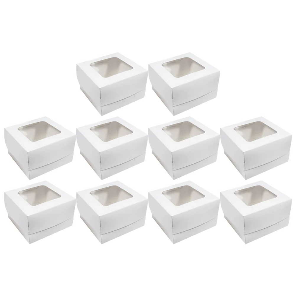 

10Pcs Multi-function Convenient Compact Household Bakery Boxes Cookie Box Cookie Container Compact Box for Daily