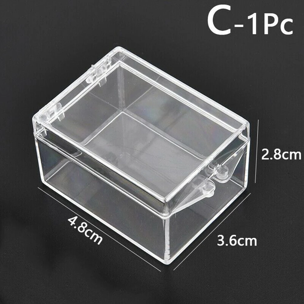 

Clear Plastic Storage Box Small Rectangular Insect Specimen Display Box Jewelry Screw Case Bead Container Desktop Storage Boxes
