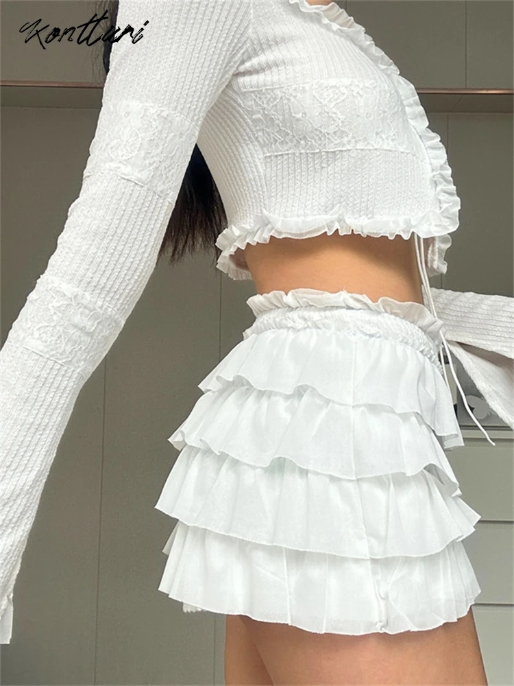 Женский Повседневный костюм Kontturi комплект из двух предметов короткий топ с