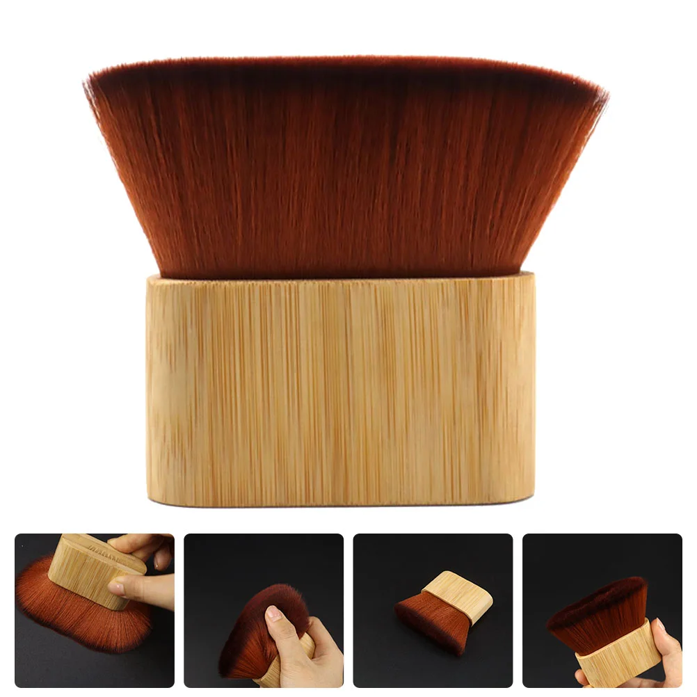 

Hair Brush Broken Bamboo Handle Neck Duster Barbershop Supply Cleaning Soft