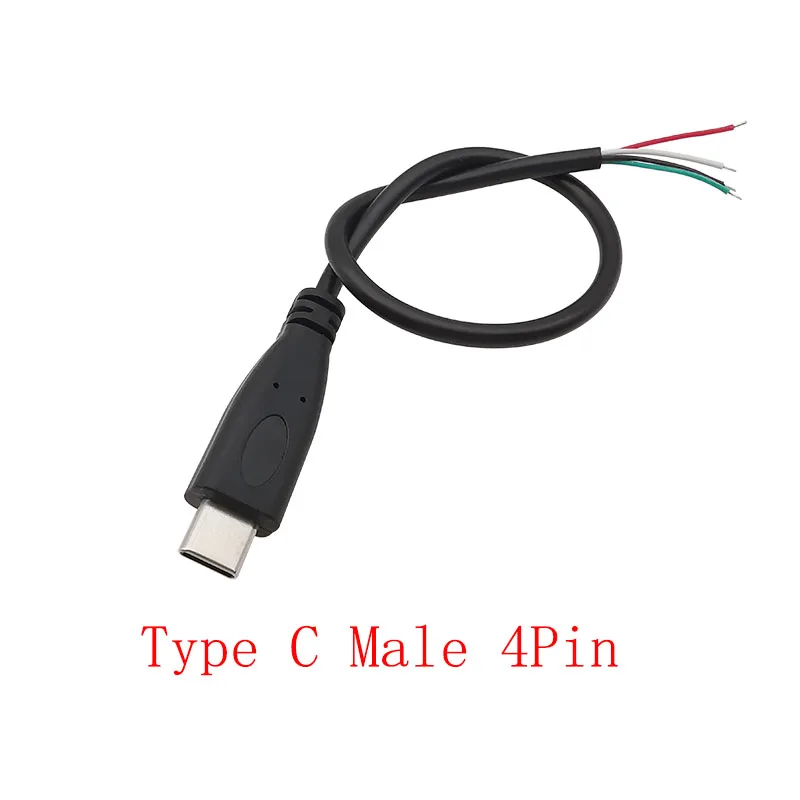

5 шт. USB Type-C удлинитель кабель 5В черный/серебристый