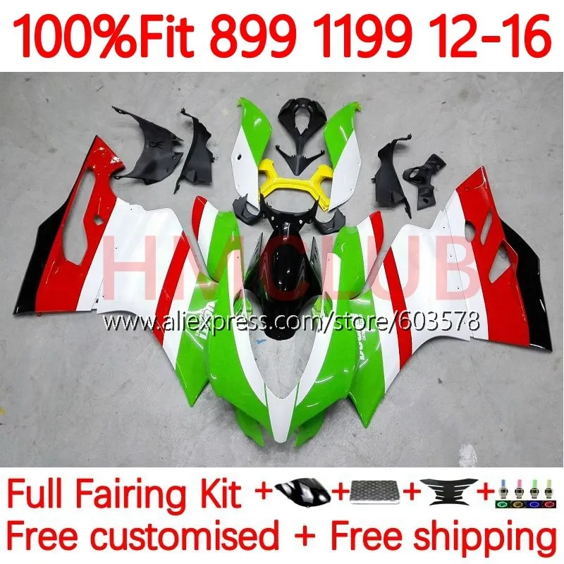 

Injection For DUCATI Panigale 1199S 899 1199 S R 2012 2013 2014 2015 2016 899S 12 13 14 15 1199R Fairings 164No.14 green stock