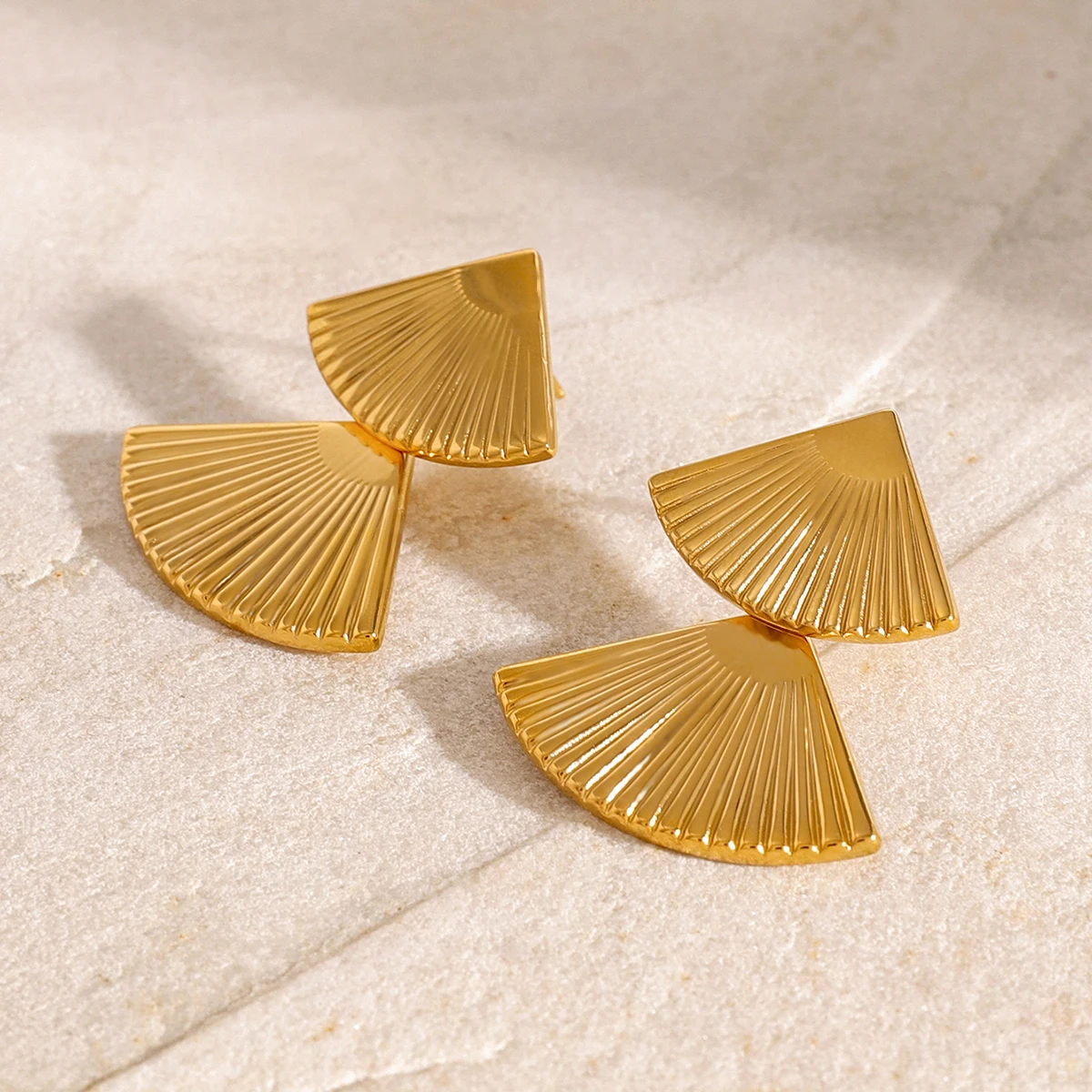 Минималистичные 18k винтажные двойные кленовые листья зубчатые серьги для женщин