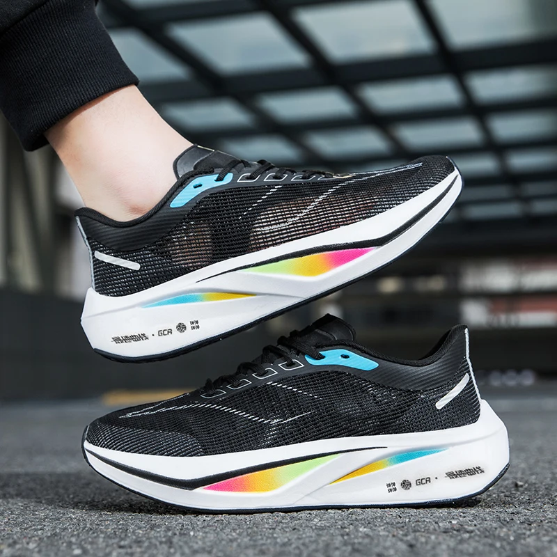 Мужские Легкие Кроссовки С Дышащей Сеткой Верхняя Пластина Из Углеродного