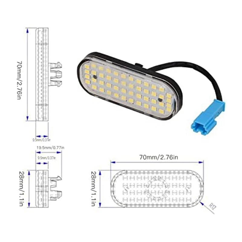 48 светодиодных фонарей багажника светодиодный светильник для ПК ABS Plug And Play
