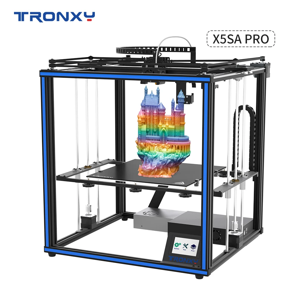 

3D-принтер Tronxy X5SA-PRO, устройство для объемной печати, конструкция CoreXY с промышленной линейной направляющей, кубический принтер с автоматичес...
