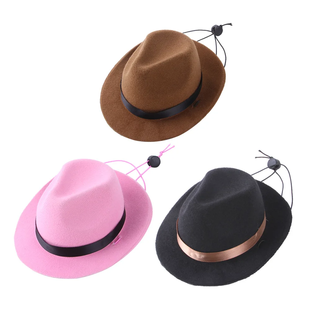 Pet Dog Cowboy Hat Headgear Cat Funny Headwear Outdoor Adjustable Dog Caps Performance Photo Props Cosplay Accessories