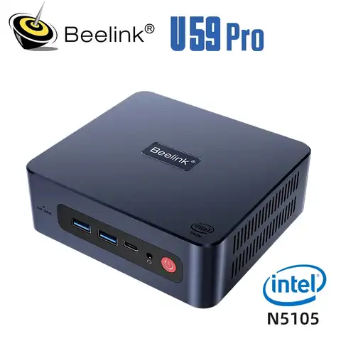 Beelink U59 Pro Windows 11 мини ПК Intel Celeron N5105 DDR4 8 Гб 256 ГБ 1000 м WiFi5 BT4.0 Настольный игровой компьютер VS N5095 Mini S