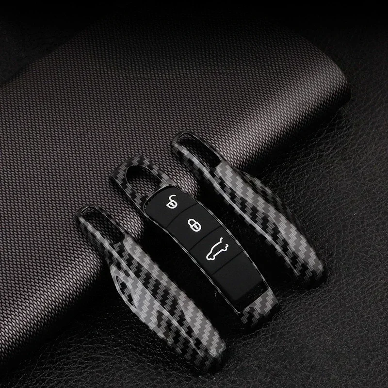 Фото Для Porsche Panamera Spyder Carrera Macan Boxster Cayman Cayenne 911 970 981 991 Чехол для автомобильного смарт-брелока с дистанционным управлением, набор чехлов для ключей №3