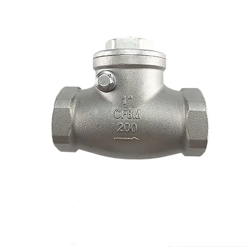

1/2" 3/4” 1” 1-1/4" （DN8-DN50） Wire Mouth Horizontal Non-Return 304 Stainless Steel Female Thread Swing Check Valve