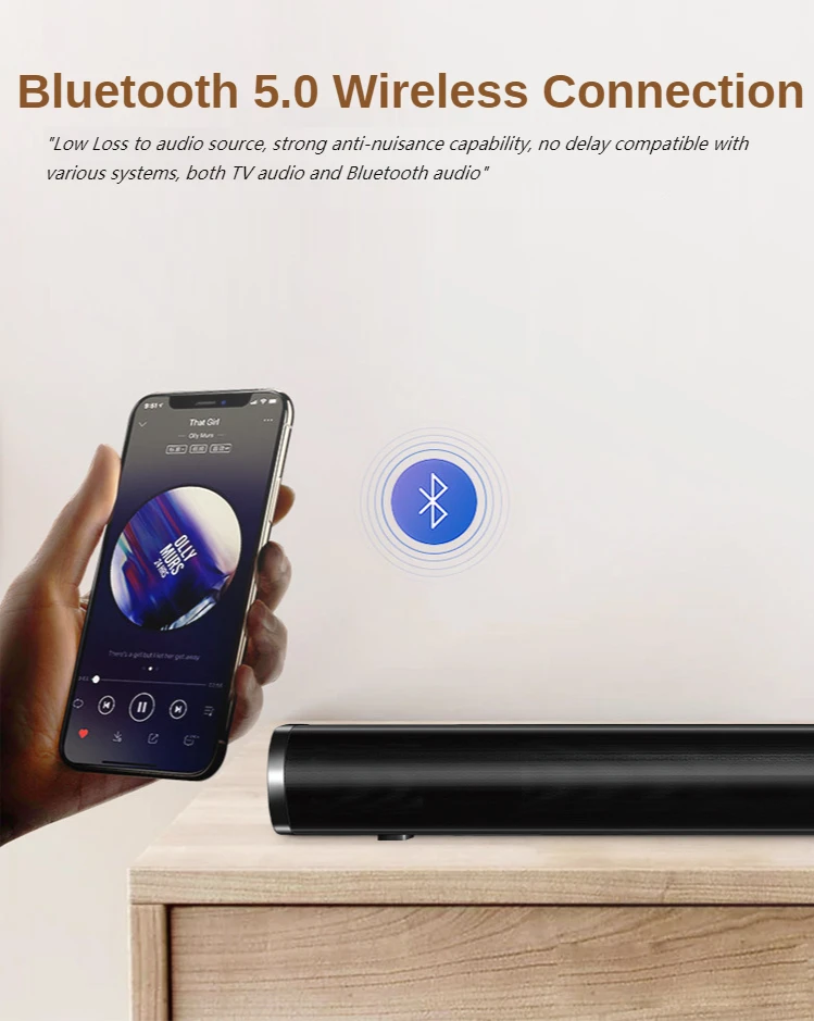 Саундбар для телевизора 60 Вт проводной и беспроводной Bluetooth-динамик с сабвуфером