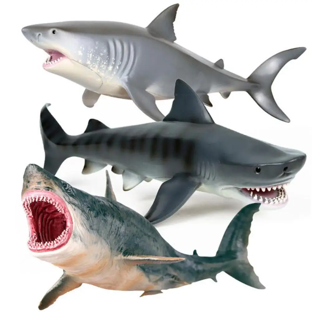 

Marine Sea Life Megalodon Action Figure Classic Ocean Animals Big Shark Fish Model Pvc Collection Toy For Kids Gift L6o5