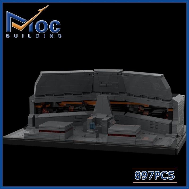 

Звездная серия фильмов, тронная комната Вейдера, строительный блок MOC, военная модель, сборные кирпичи, игрушка для детей, подарок