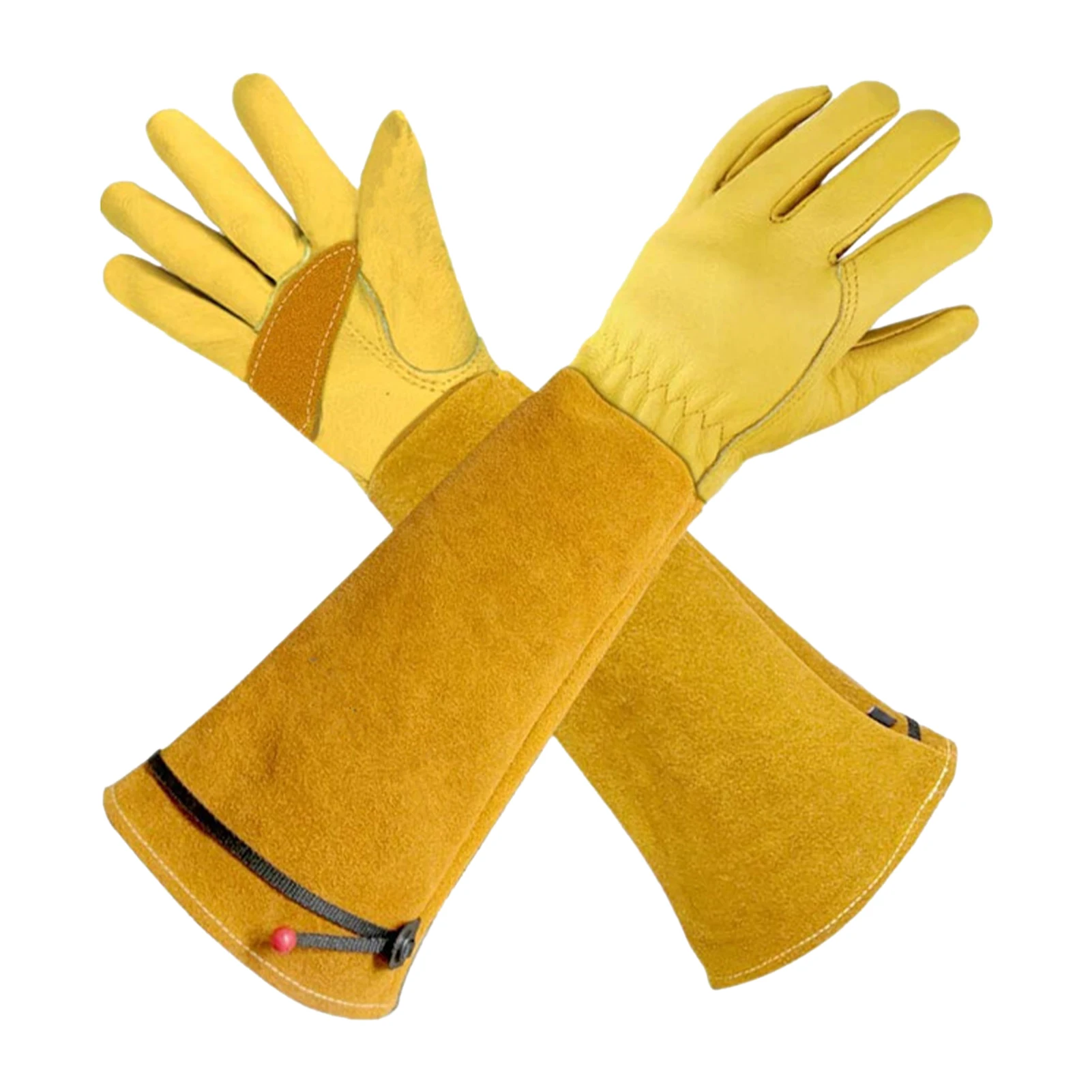 

Long Gauntlet Artificial Cowhide Rose Pruning Outdoor Work Gardening Gloves Home Thorn Proof Elbow Length Wear Resistant Unisex