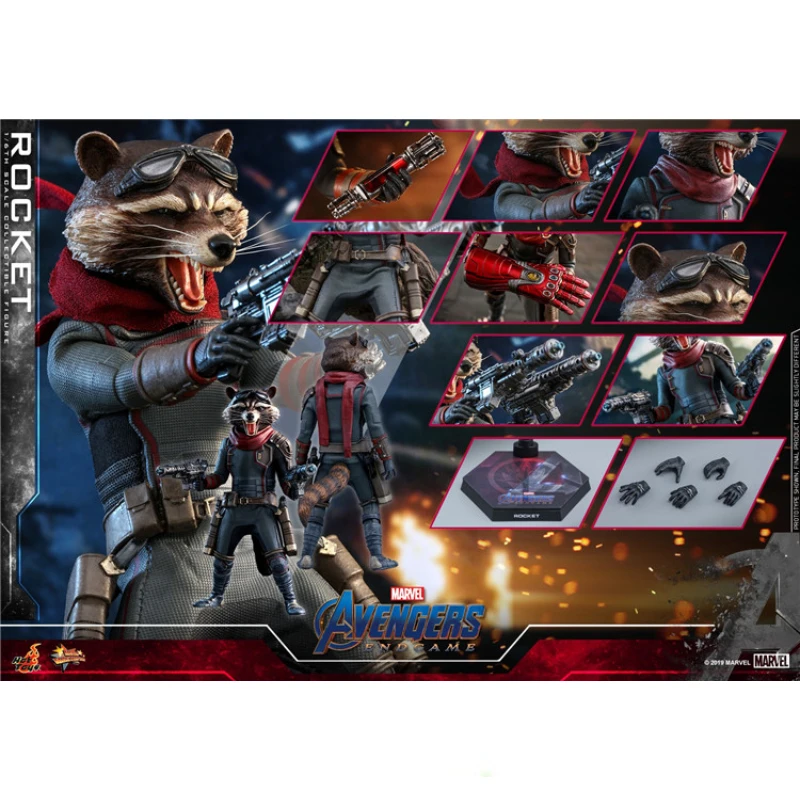 

In Stock Original HotToys HT MMS548 1/6 Avengers Rocket Raccoon 4.0 Action Figure Toy Gift Model Collection Hobby