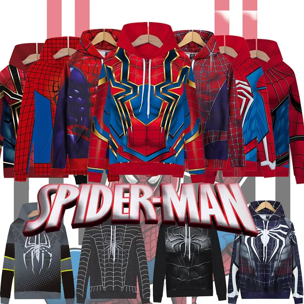 

Marvel Superhero Far From Home Cosplay Costumes Male Hoodies Sweatshirts Jackets Spiderman Streetwear Hooded For Men Clothes