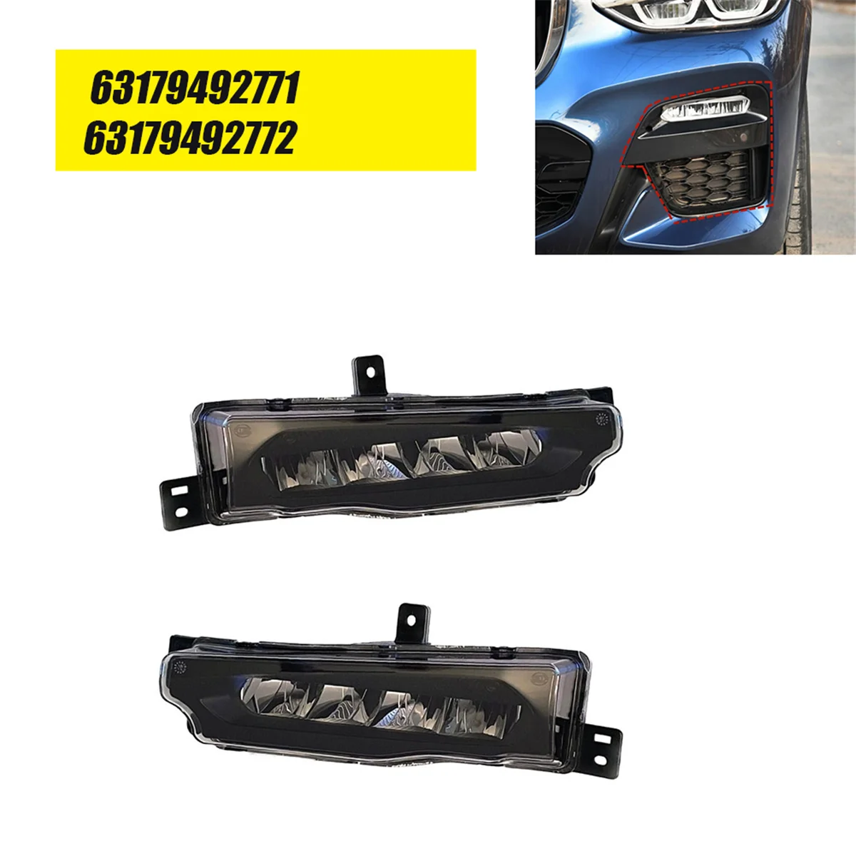 1 пара передние противотуманные фары для BMW X3 G01 F97 X4 G02 63179492771-63179492772