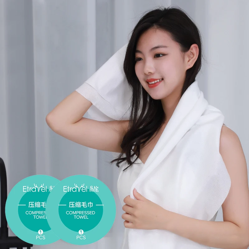 Одноразовое банное полотенце для путешествий утолщенное сжатое быстросохнущее