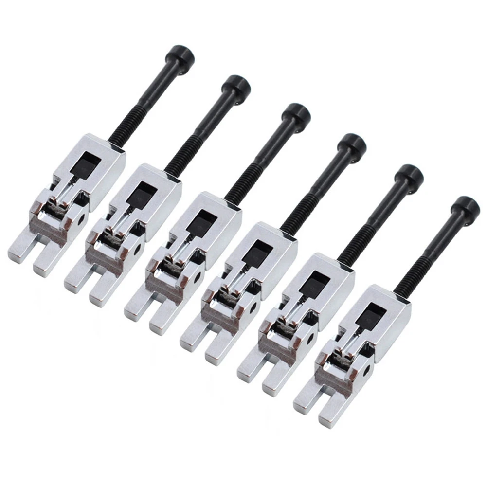 

6PCS Electric Guitar Double Locking System Locked String Saddles Tremolo Bridge Guitar Accessories,Silver