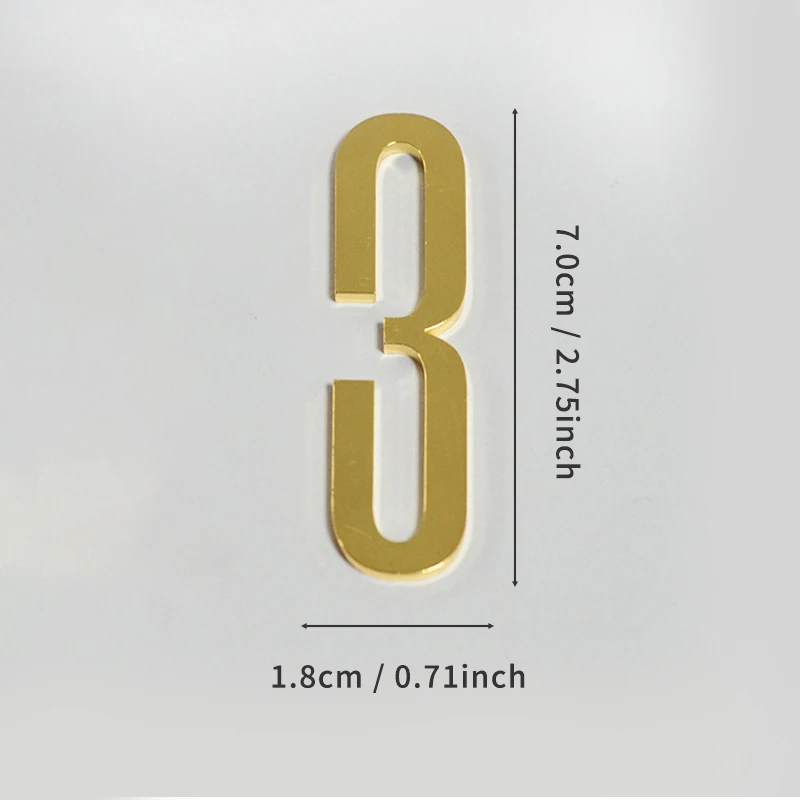 

Металлическая дверная табличка Golden Door Number 7 см