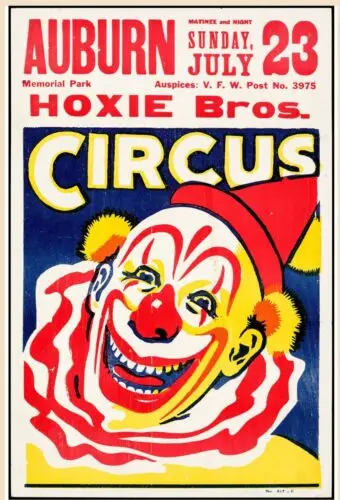 Редкое найти цирковой постер братьев Хокси цельнометаллический жестяной знак 8x12