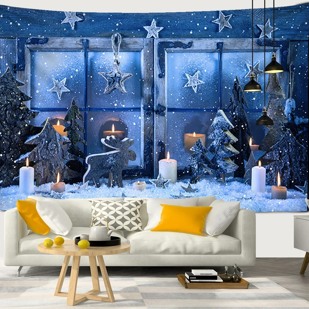 Украшение дома Рождественское украшение стены Снег Рождественская елка