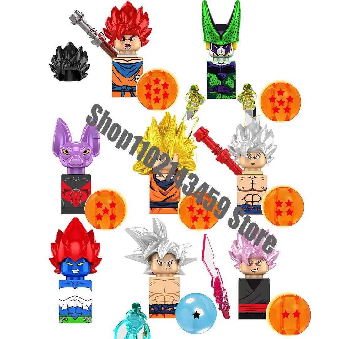 KF6165 Dragon Ball Z Cell Goku Black Disupo Android 13 аниме кирпичи мини Экшн-фигурки сборные игрушки