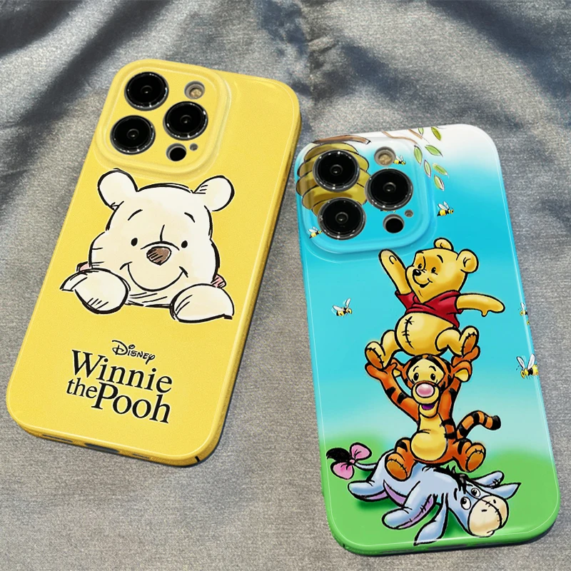 

Winnie the Pooh For Apple iPhone 14 13 12 mini 11 8 7 X XR XS MAX Pro Plus Feilin Film Hard Luxury Phone Case Fundas Coque Capa