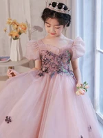 children dress princess dress girl emcee walk show piano performance dress birthday puffy gauze dance dress evening dress summer