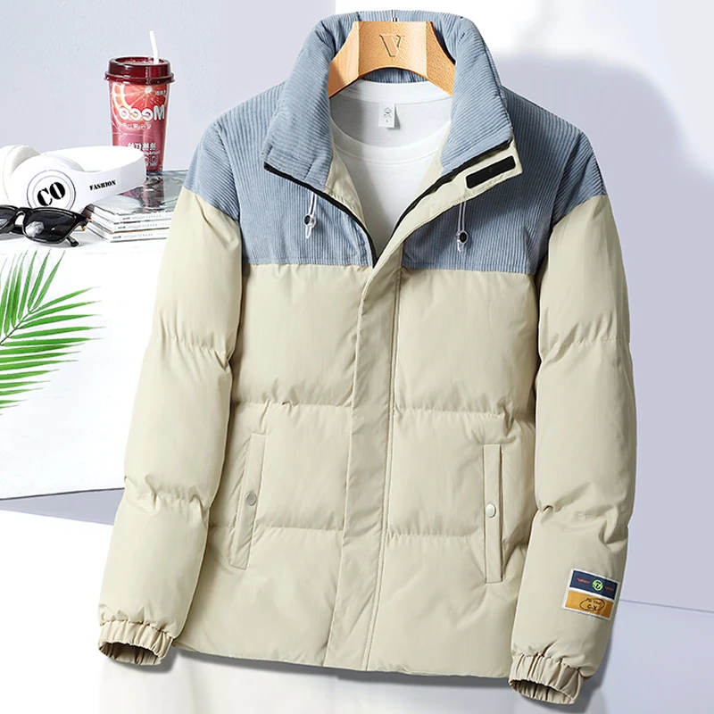 Jacket men parka 5XL 6XL 7XL 8XL Winter New jacket Mens  hickening splicing coats printing men's casual warm jackets coat 6931