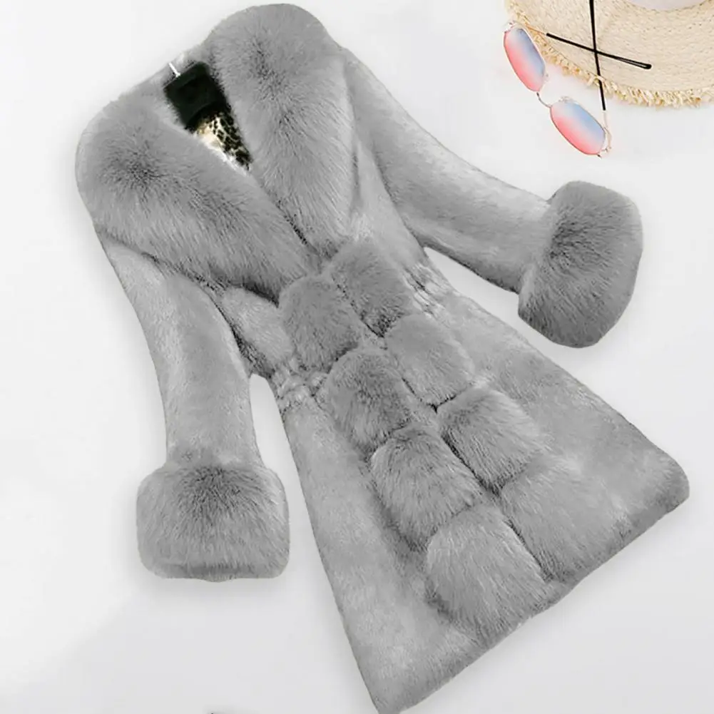 

Женское пальто с карманами и V-образным вырезом, утепленная ветрозащитная сохраняющая тепло облегающая женская куртка средней длины с воро...