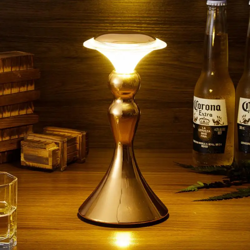 Home 42 Recarregável sem Fio Candeeiro de Mesa Lâmpada de Mesa de Metal Interruptor de Toque Luz da Noite para o Quarto Portátil Brilho Restaurante Led 3-nível
