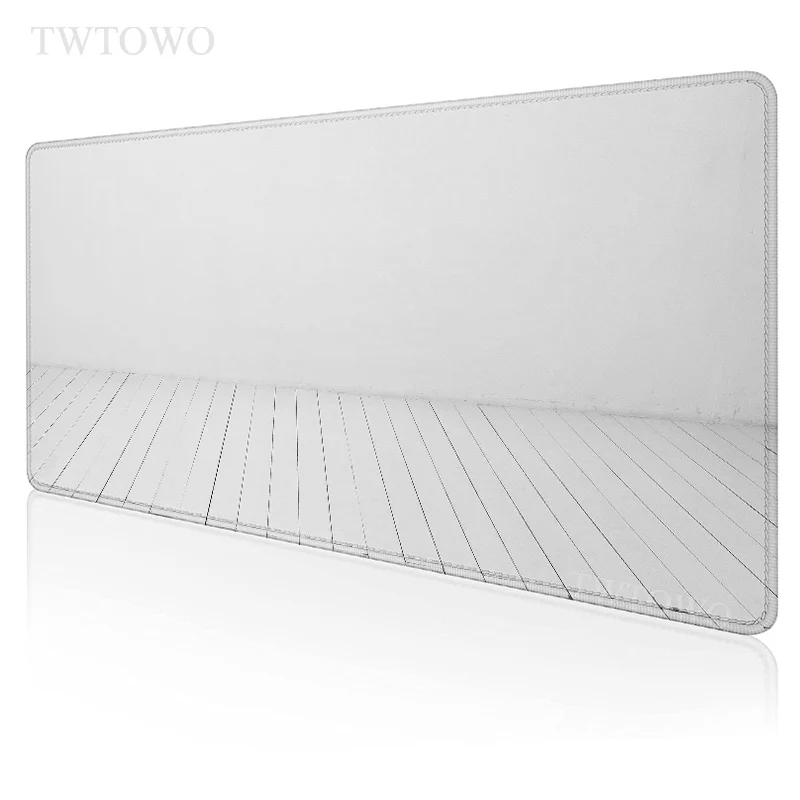 

White Minimalist Mouse Pad Gaming XL HD Custom Large Mousepad XXL Desk Mats Office Soft Anti Slip PC Desktop Mouse Pad Mouse Mat
