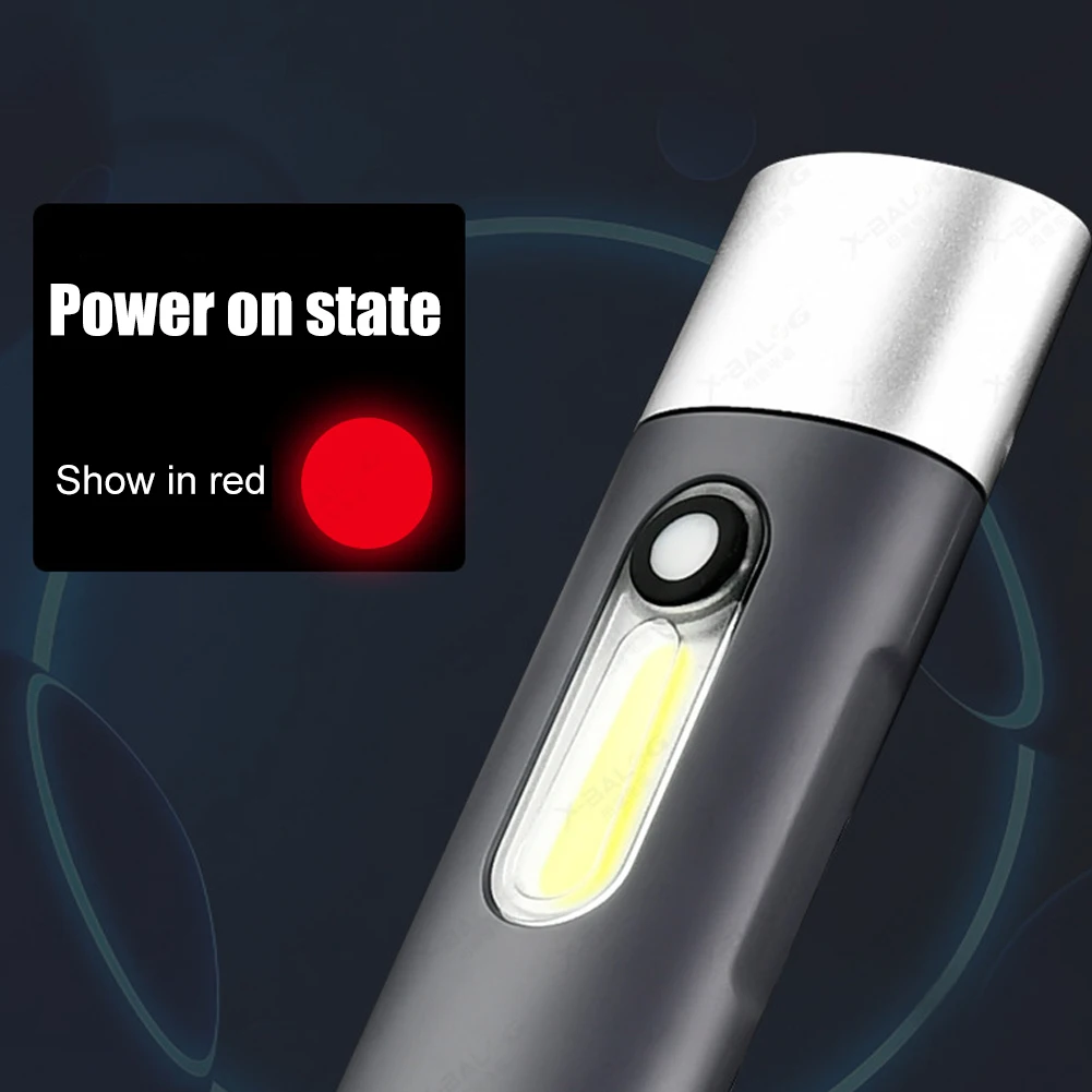 

LED Camping Flashlight Portable COB Torch Type-C USB Rechargeable for Travel Hiking Adventure Emergency Outdoor Lighting