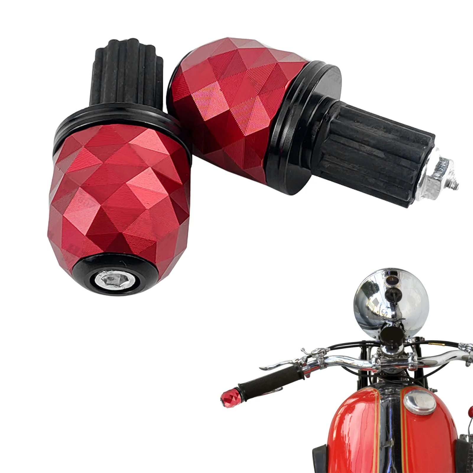 

Motorcycle Handlebar Plug Motor Bike Grips Dirt Bike Accessories Motorcycle Handlebar Plug Anodized Coloring Technology