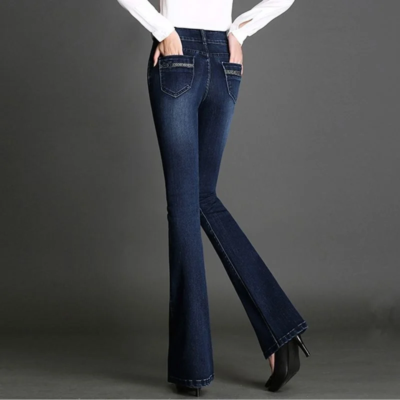 

Hot jeans,2023 New Spring Autumn High Waist Women Jeans Long Blue Trousers Denim Pants Casual Washed Vintage Skinny Wide Leg Jea