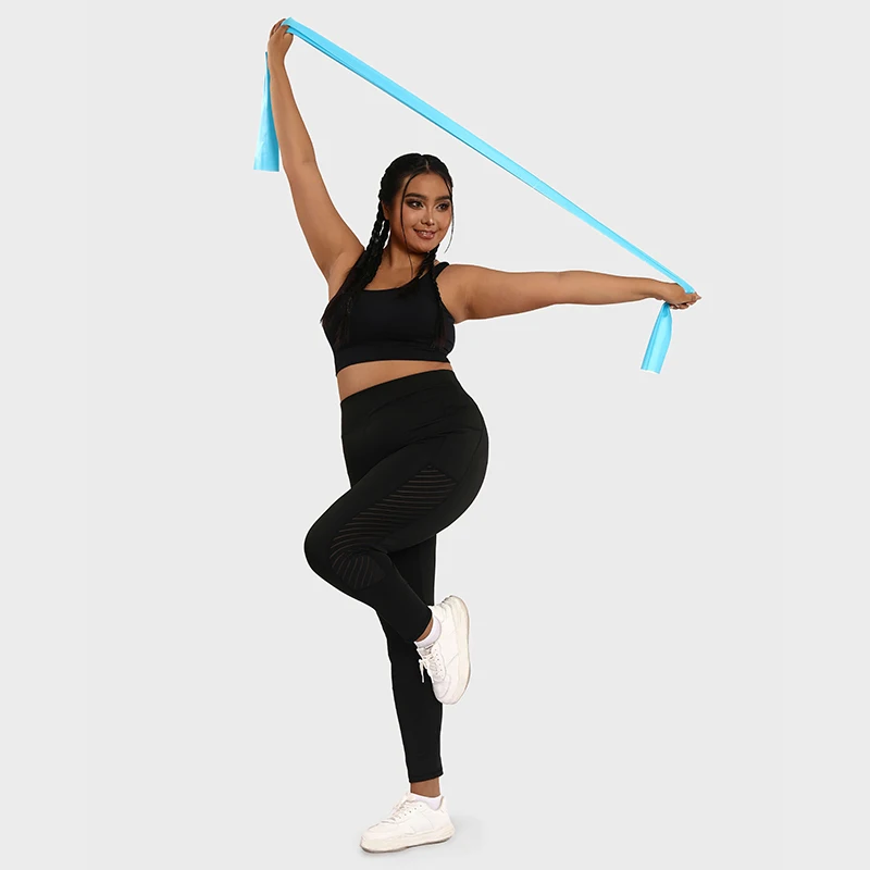 LUOYIYANG Stripe Hollow Plus Size Women's Leggings Push Up Sports Pocket Yoga Pants Gym Fitness Workout Clothing 2023 L-4XL