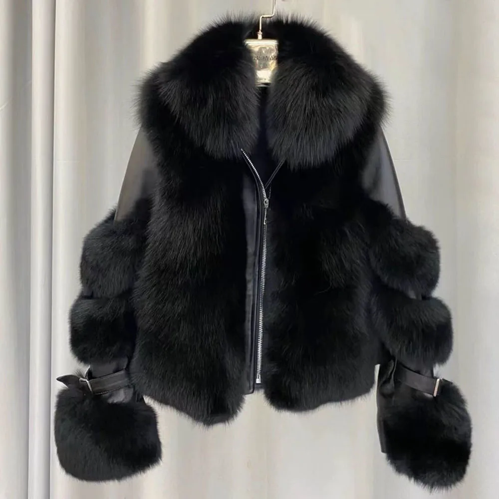 Faux Fox Fur Coat Woman Winter Fashion 2022 New Hairy Jackets Elegant Europe and America Y2k Luxury Designer Free Shipping