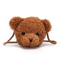 cute bear plush shoulder bag for children kids cartoon messenger bags kawaii plush purses little girls stuffed animals backpack