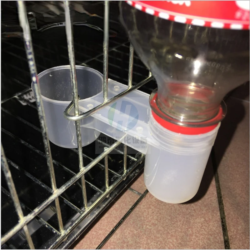 

Plastic Pet Bird Drinker Feeder Water Bottle Cup Cat Chicken Pigeon Parrot Hamster Double Nozzle Water Guide For Family Garden
