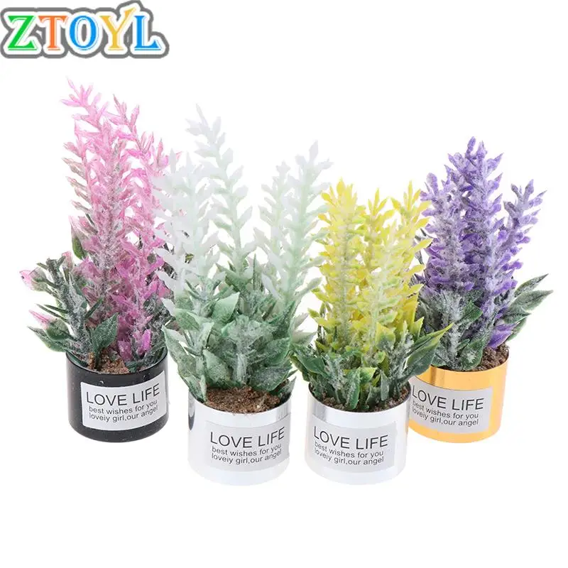 

1:12 Миниатюрная игрушка для кукольного домика, искусственное растение, цветок лаванды, Аксессуары Для композиции