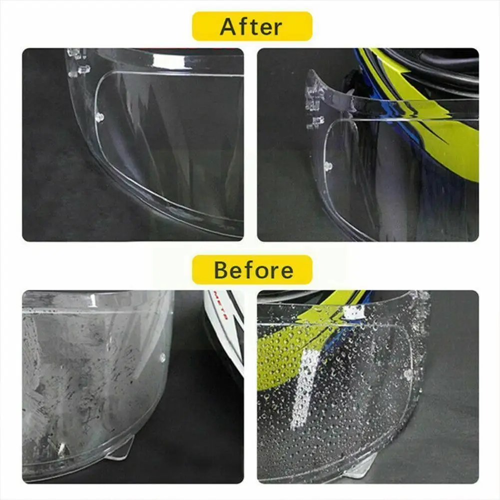 

1pcs Universal Motorcycle Helmet Waterproof Lens Film Fog Rain Visor Fog Anti And Helmet Lens Film Sticker O2a5