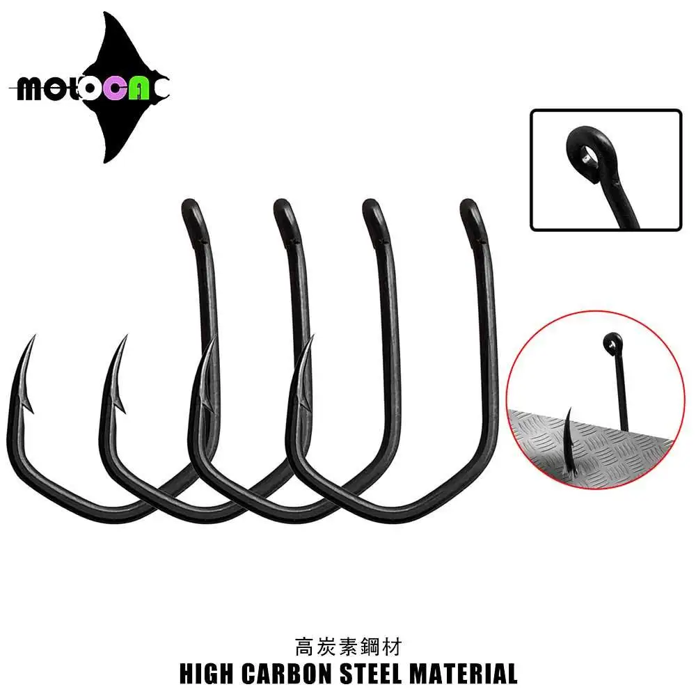 Высокоуглеродистые рыболовные крючки с глазами из нержавеющей стали точечные