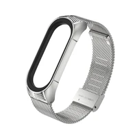 mijobs for xiaomi mi band 6 5 4 3 strap metal stainless steel tf bracelet smart wristbands