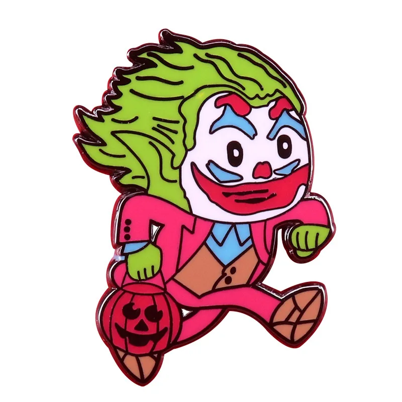 

Running Clown Enamel Pin Wrap Clothes Lapel Brooch Fine Badge Fashion Jewelry Friend Gift