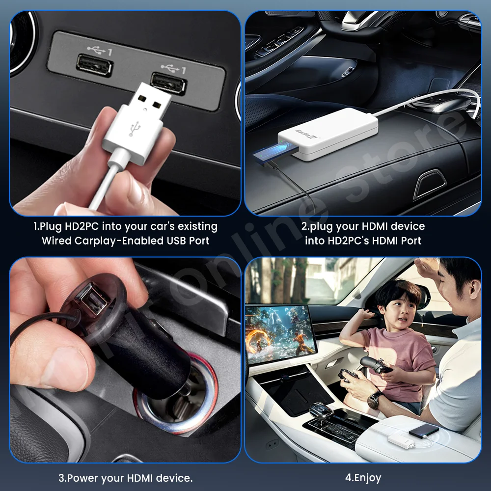 Адаптер Carlinkit HD2CP Carplay-HDMI для проводного Carplay Xbox Switch ТВ-Стик адаптер зеркального