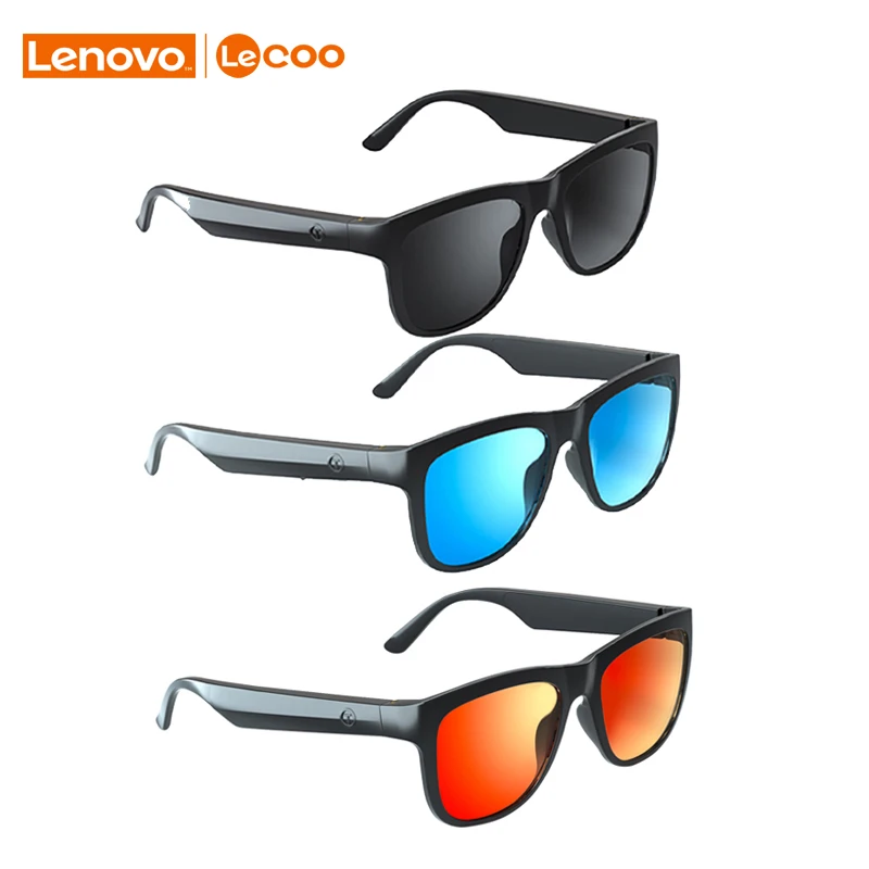 

Lenovo Lecoo C8 Smart Glasses Headset Wireless Bluetooth Sunglasses Outdoor Sport earphone Calling Music Anti-Blue Eyeglasses