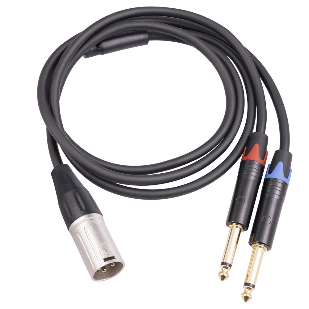 

Suitable For All Digital Products Xlr Revolution Double 6.35mm Connection Line Gold Plating 1/4 To Xlr Male Y-shaped